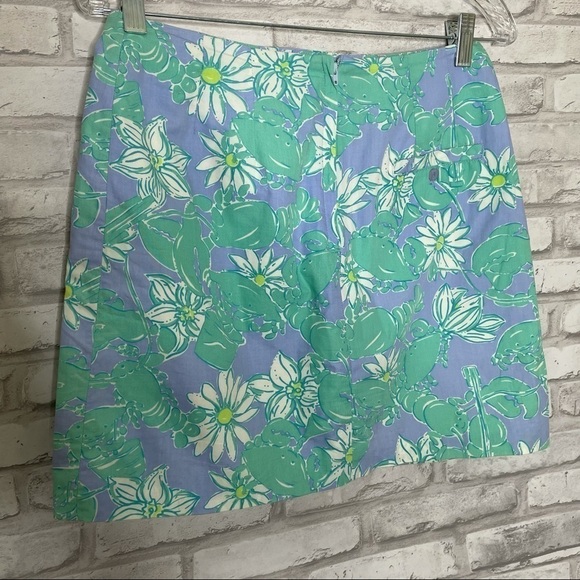 Lilly Pulitzer crab mini skirt, white label, 0 - Picture 5 of 6